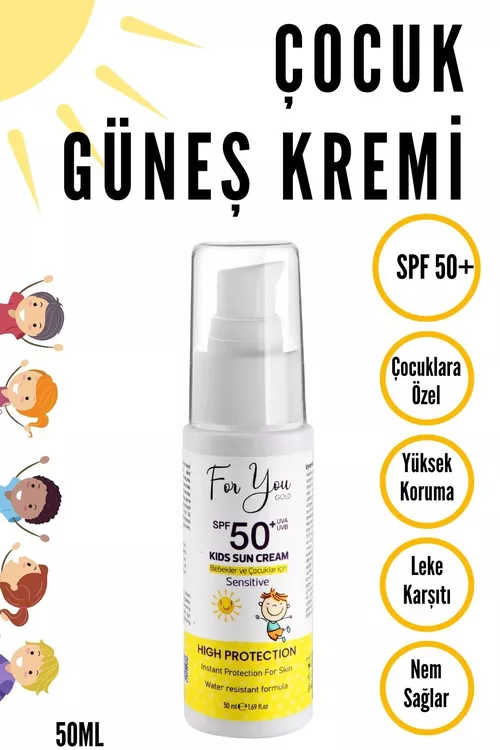 Çagalar üçin ýokary goragly günden goraýjy krem SPF 50+ - 23992713