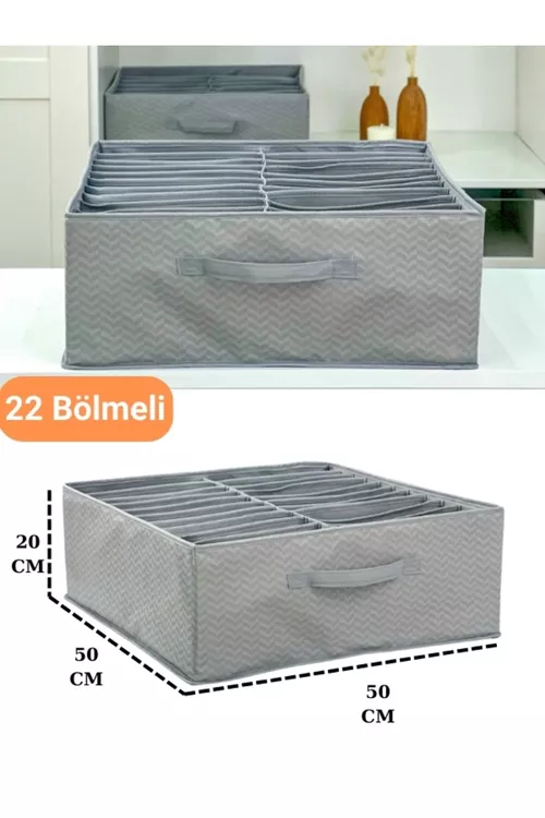 Eşikler we süpürgiçler üçin 22 bölümli guty-organaýzer 50x50x20 sm - 27337646