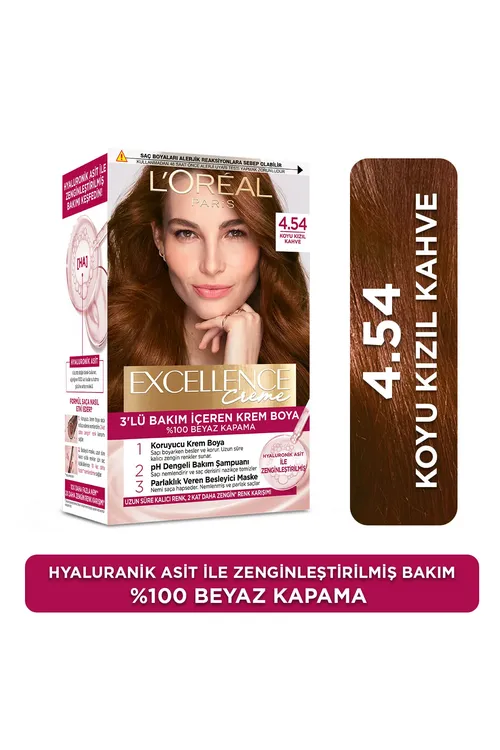Saç boýagy Creme, 4.54 Goýy gyzyl-goňur - 27556631