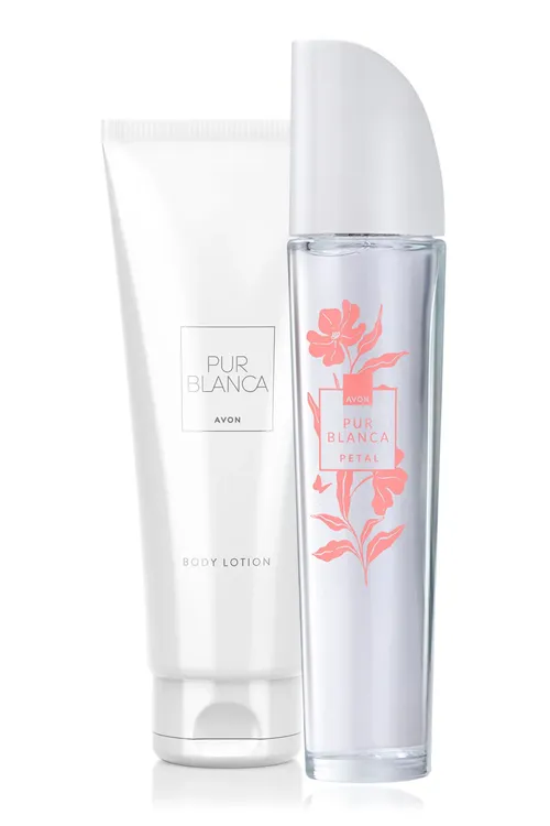 Pur Blanca Petal aýal-gyzlar atyry we beden losyony toplumy - 35889642