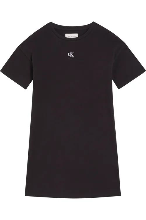 Ck gyz çaga monogram gara T-Shirt köýnek - 35950325