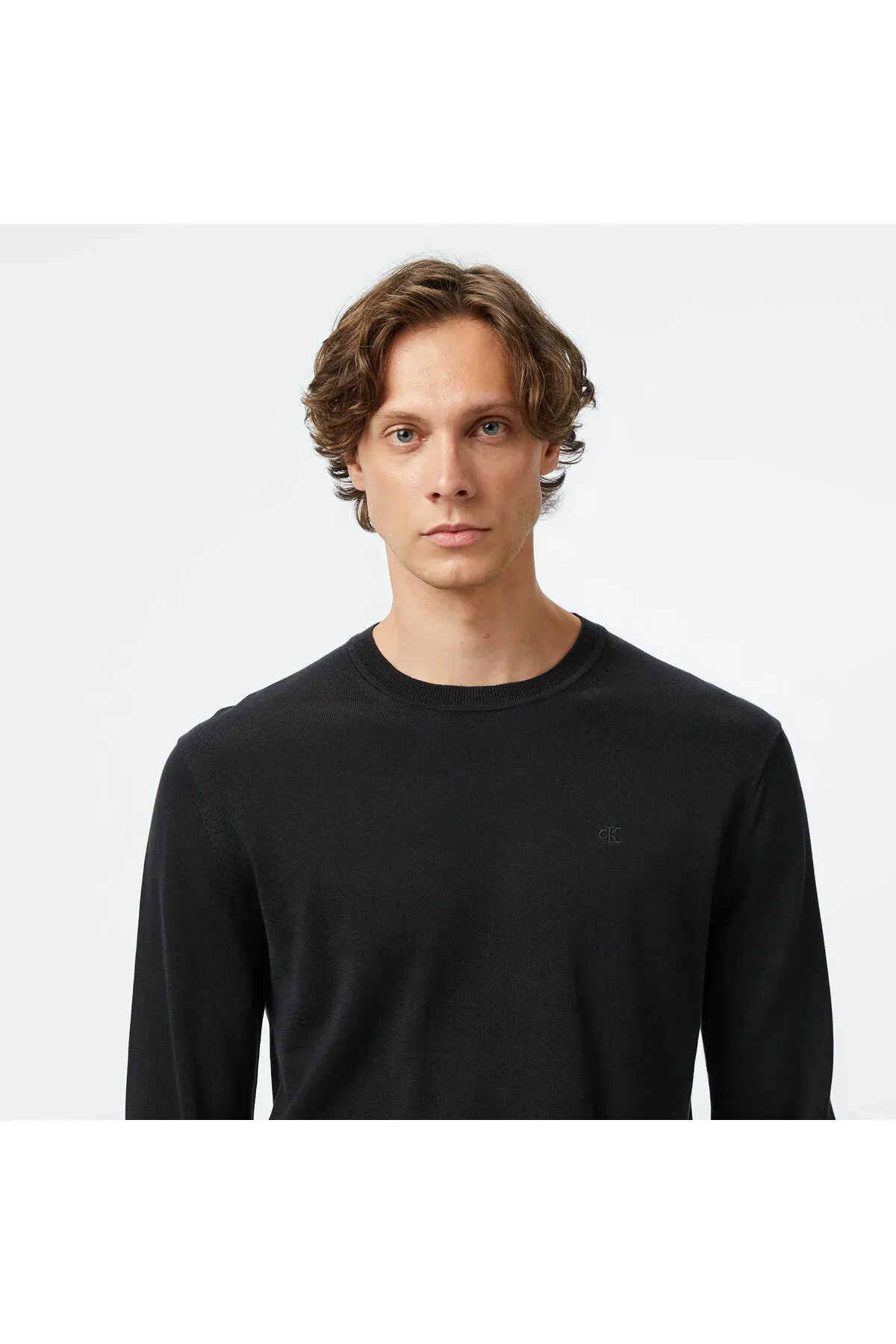 Togalak ýakaly erkek trikotaž köýnegi Supima Cotton Crew Gara - 35882604 — surat 6/7