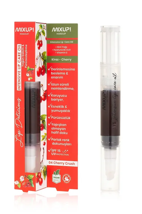 Lip Delicious Tinted Lip Oil Cherry Crush (Ülje) 6Ml | Çyglandyryjy, dikeldiji ýalpyldawuk dodak ýagy - 35951252