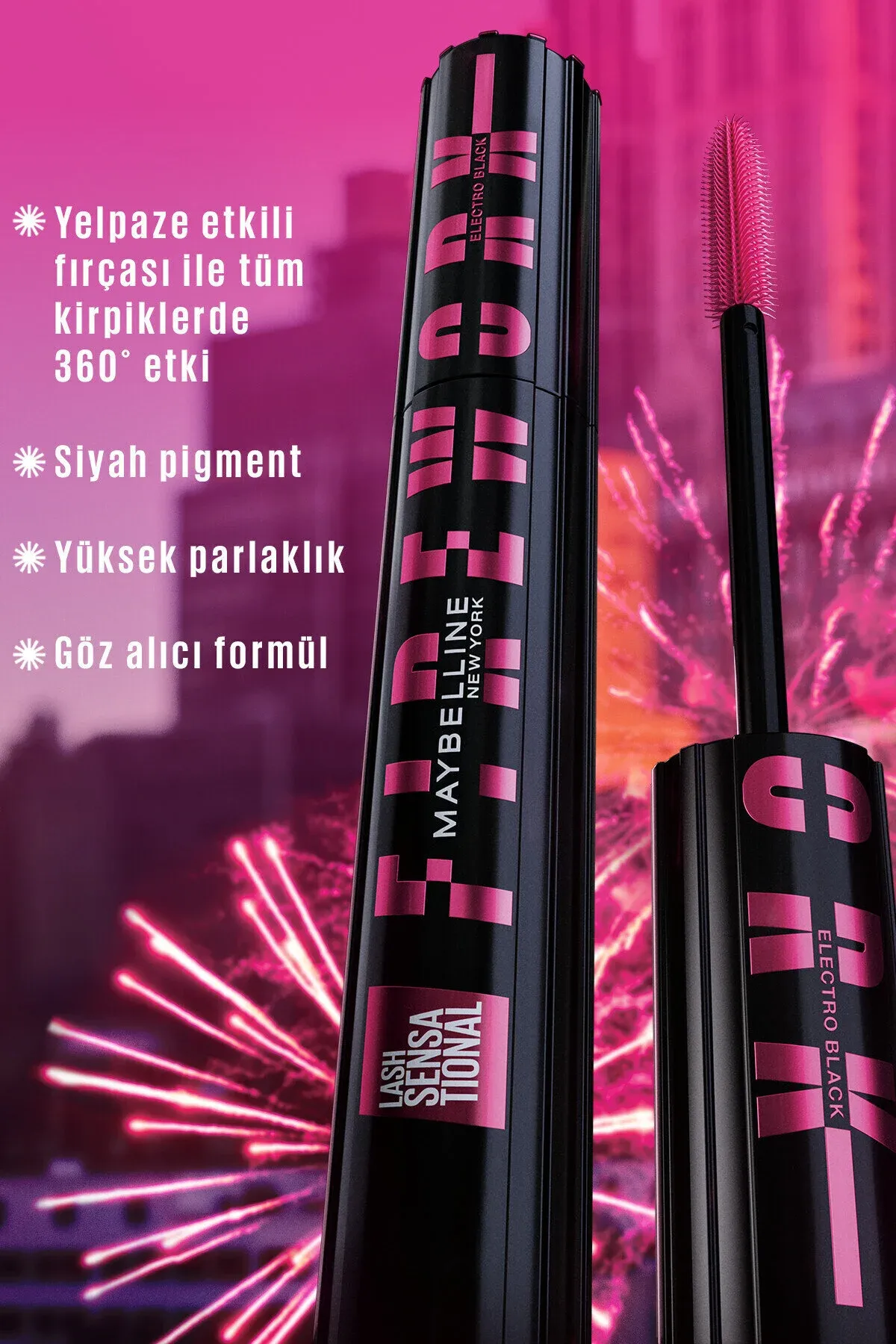 Kirpiklere 24 sagada durnukly uzynlyk we gawum beriji gara maskara Lash Sensational - 35954665 — surat 5/7