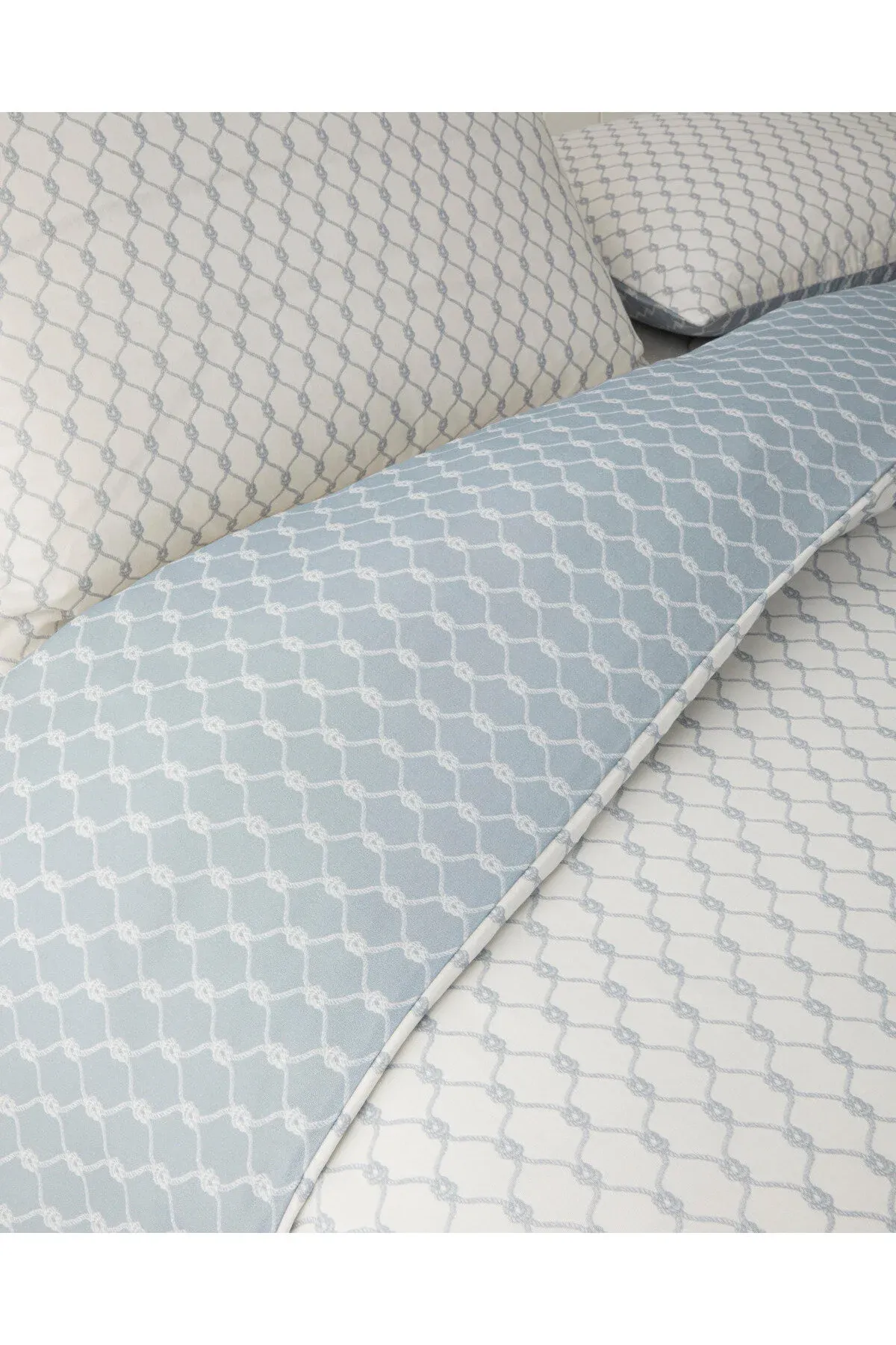 Ocean Rope aňsat ütüklenýän bir adamlyk ýorgan-düşek toplumy 160x220 sm, gök - 36491752 — surat 4/6