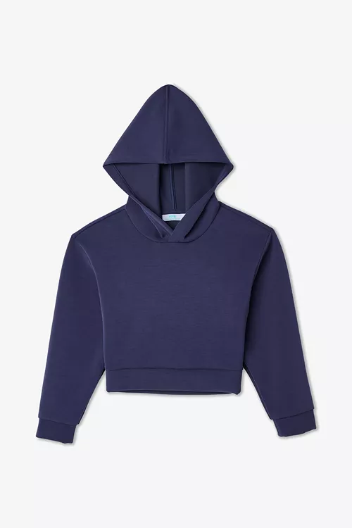 Gyzjagazlar üçin goýy indigo reňkli oversize switşot - 28829245