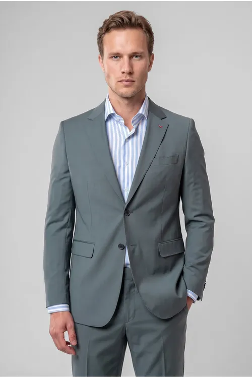 Ds Damat goýy mox reňkli ýönekeý syýahat kostýumy Regular Fit - 36677815