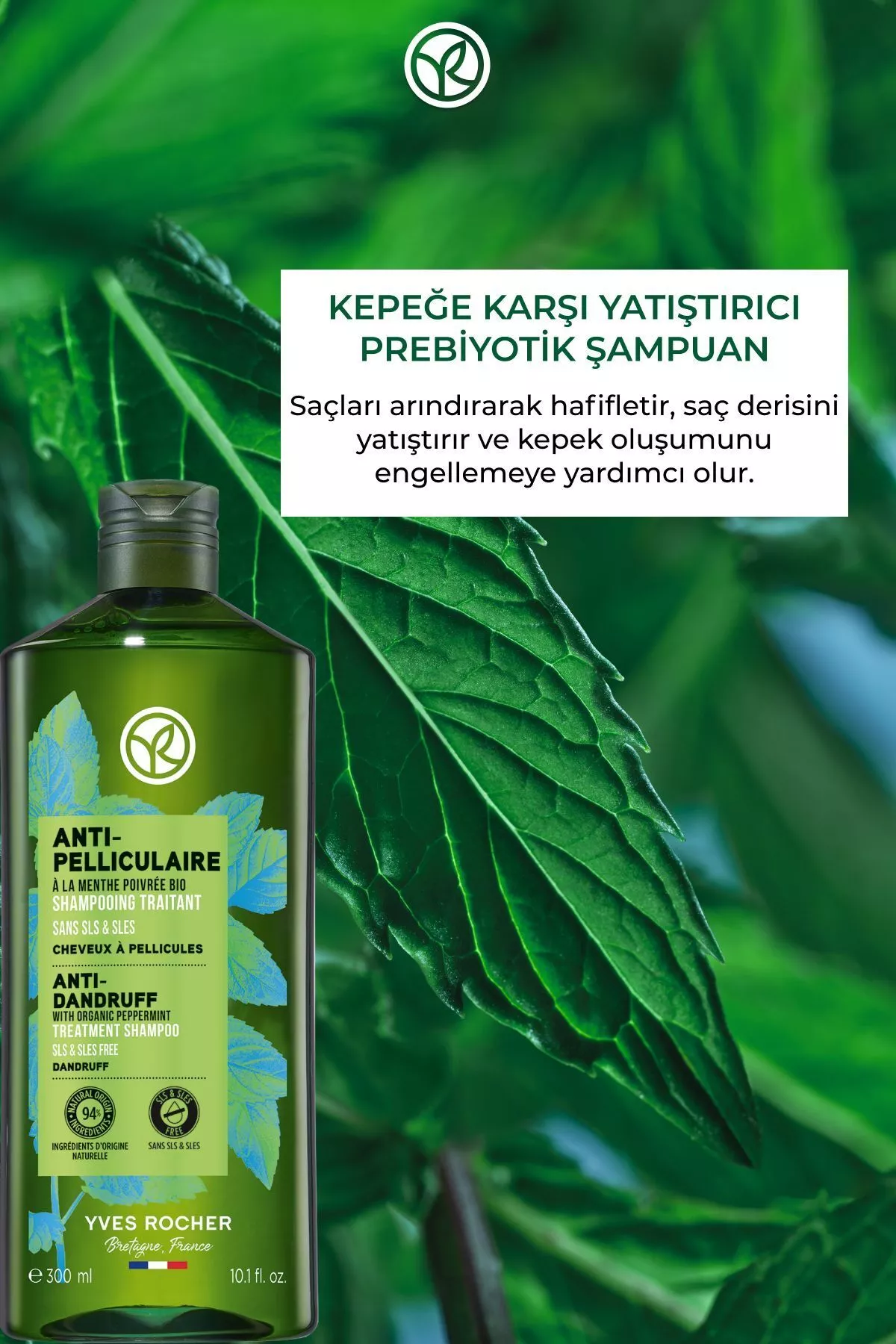Goňaga garşy rahatlandyryjy prebiotik şampun, wegan 300 ml - 18524486 — surat 2/8