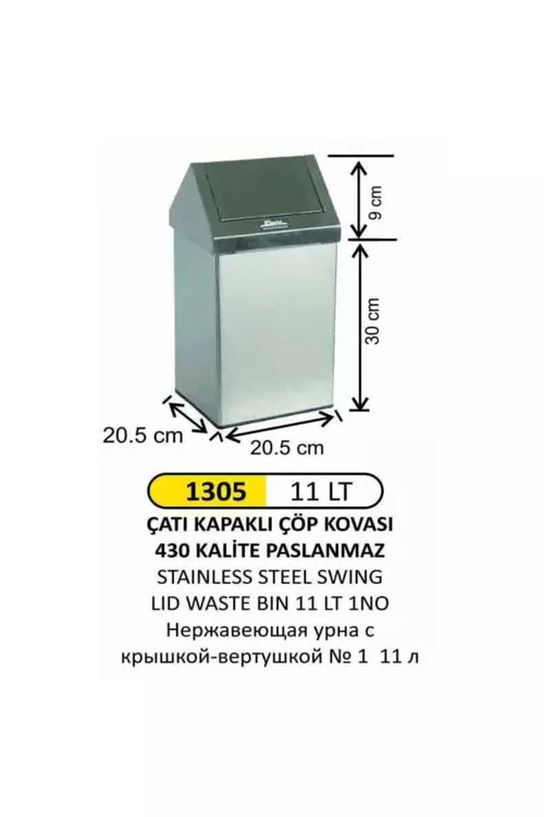 Gapakly poslamaýan polatdan hapa bedresi 11 l - 10635422