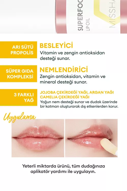 Iýmitlendiriji bally dodak ýagy Super Food Lip Oil Honey - 25879545 — surat 3/4