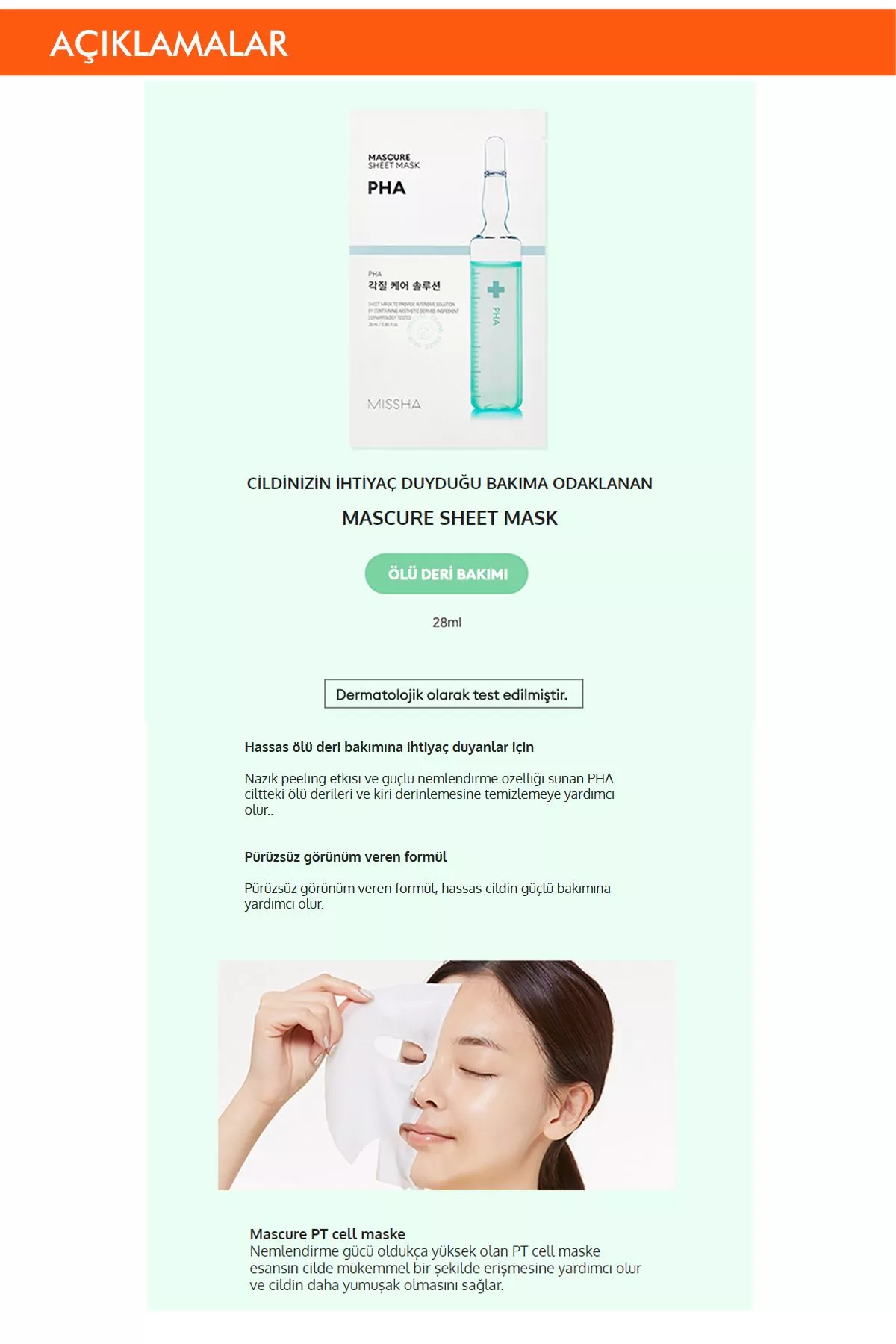 Mascure Peeling PHA-turşuly pilling mata maskasy 1 sany - 21782618 — surat 2/4