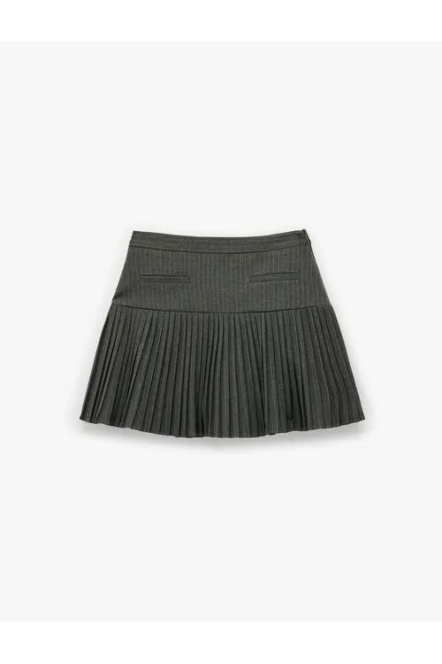 Jibi bolan wiskozadan çyzmykly mini-ýubka - 29560279