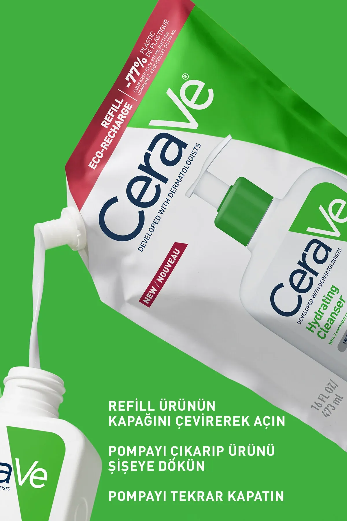 Adaty we gury deriler üçin ýörite ýüz we beden nemlendiriji arassalaýjy Refill - 33714316 — surat 3/7