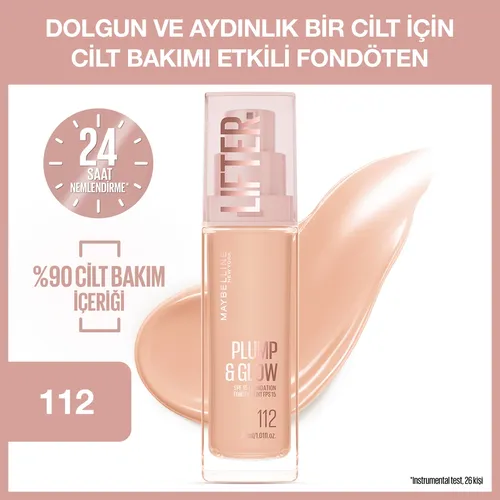 Maybelline New York Lifter Plump & Glow ýagtylandyryjy tonal esasy 112 - 33637217