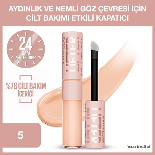 Maybelline New York Lifter düzüminde kofein we peptidleri bolan nemlendiriji we ýagtylandyryjy konsiler 05 - 34078863