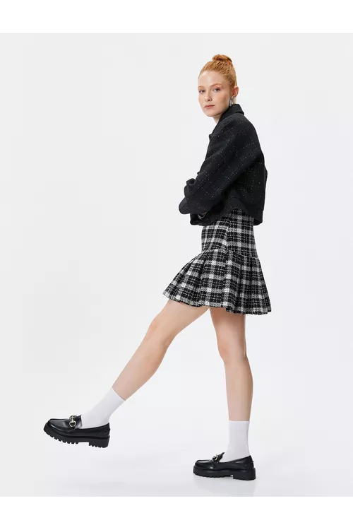 Twid epinli (pileli) mini ýubka Slim Fit - 26711220