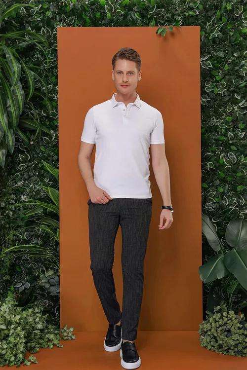 P 1113 Slim Fit gündelik balagy, gara reňkli - 18073609