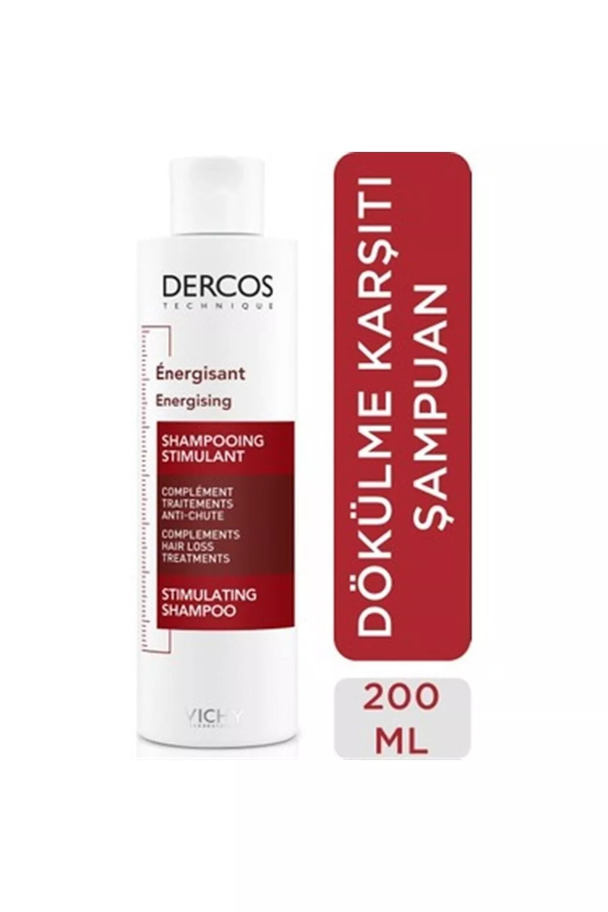 Saç dökülmesine garşy Dercos Energisant şampuny, 200 ml - 19366580 — surat 1/1