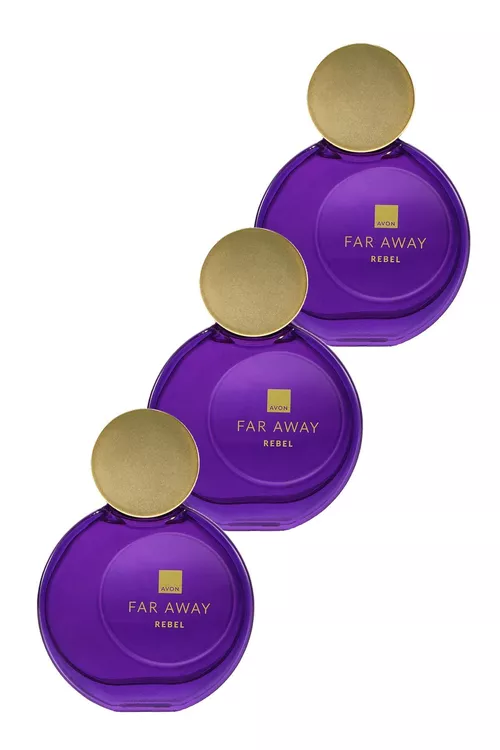 Üç sany Far Away Rebel 50 ml EDP atyrlar toplumy - 4477762