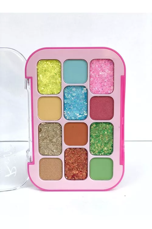 Göz gabaklary üçin ýalpyldawuk Glitter reňk palitrasy 12 reňk - 23623104