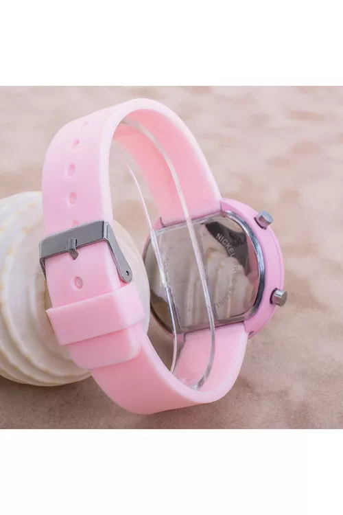 Aýallar açyk gülgüne sanly silikon sagady Led Watch - 4461270 — surat 3/5