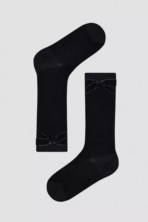 Gyzlar üçin Black Ribbon uzyn joraplary - 23055559