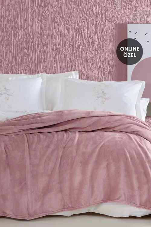 Olenna Wellsoft iki adamlyk pudra reňkli ýorgany - 20001846