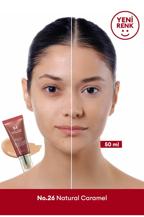 Ajaýyp ýapyjylyk berýän köp funksiýaly M Perfect Cover BB Cream Ex SPF42PA+++ No.26 50ml - 34171301