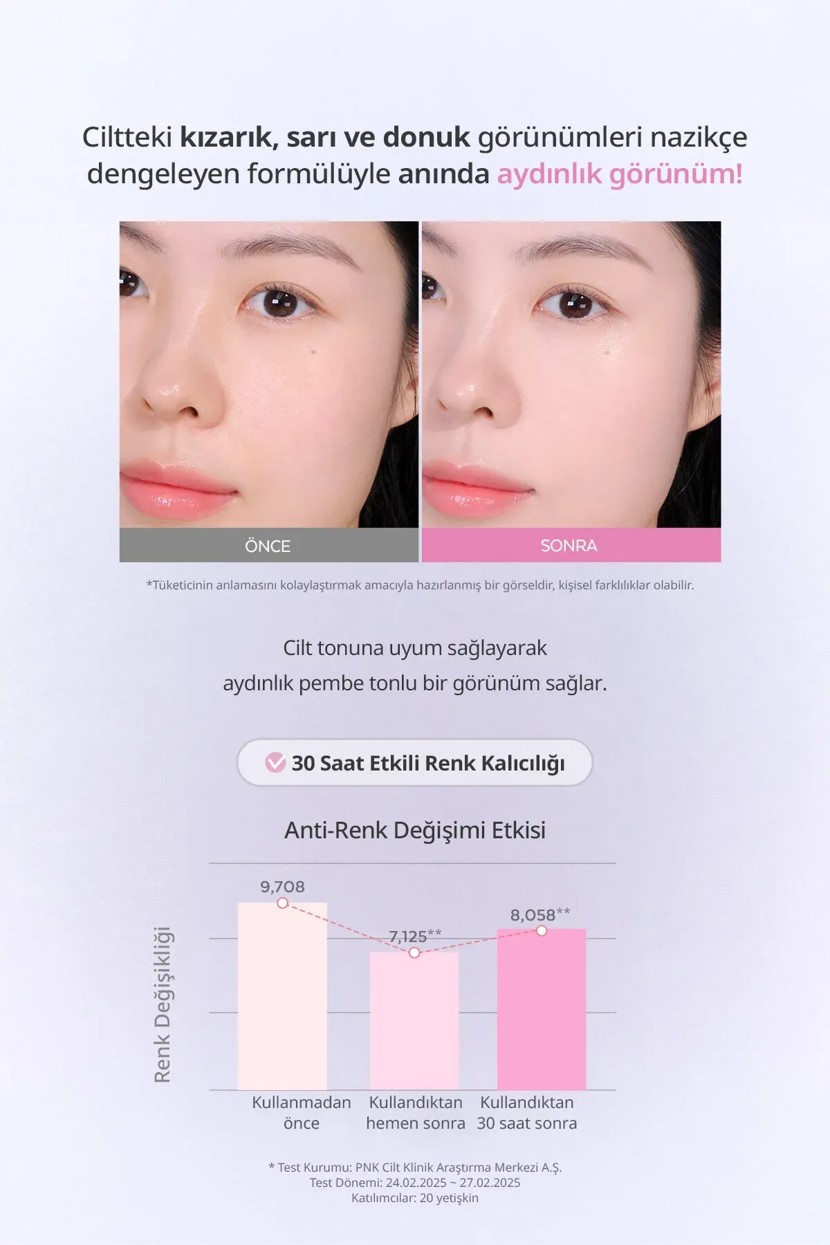 Tekizleýji, ýagtylandyryjy we reňk sazlaýjy gün kremi Glow Skin Tinted Tone-Up Sun SPF50+ PA++++ - 34171256 — surat 3/8