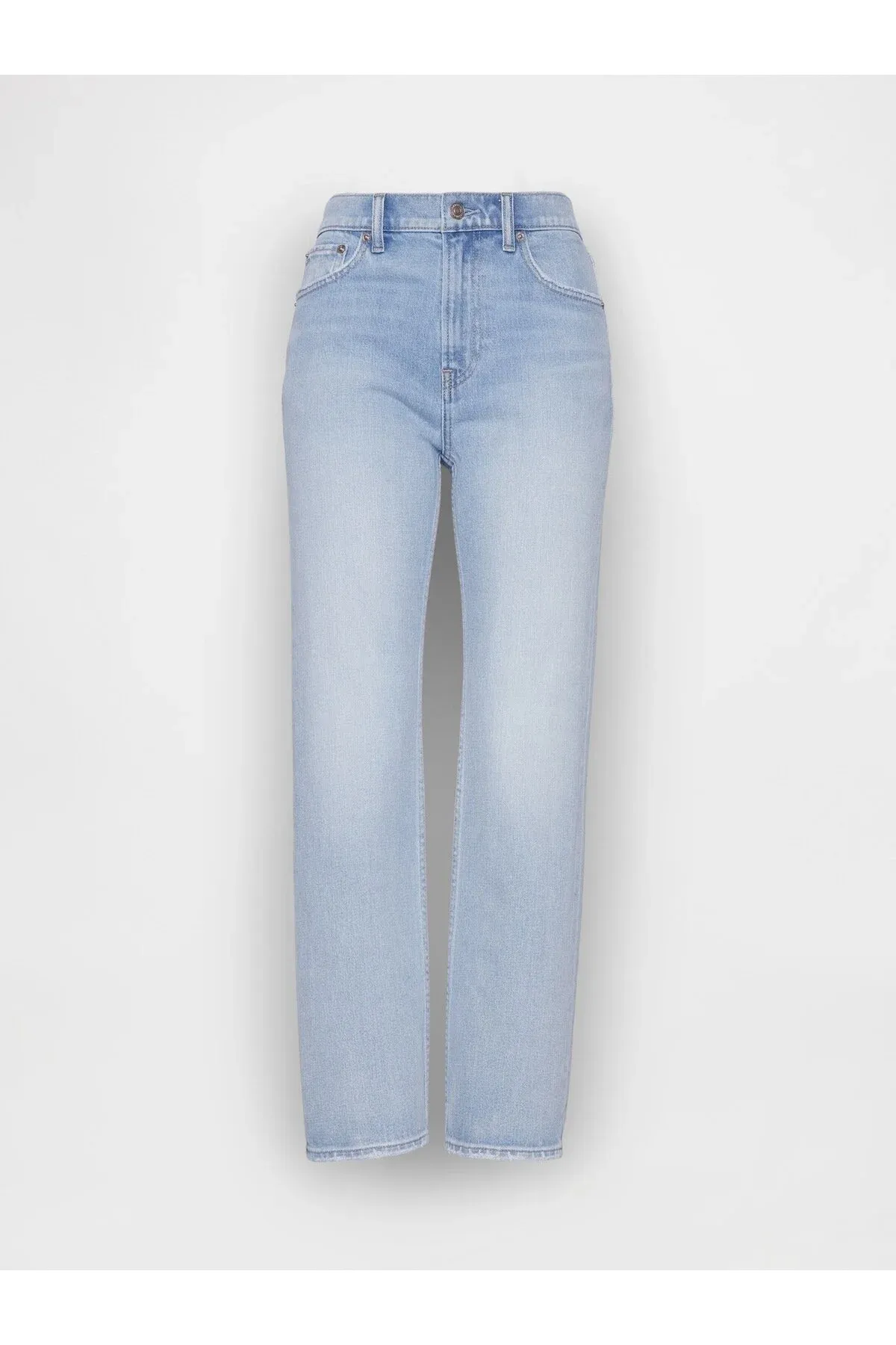 Aýallar üçin açyk gök reňkli High Rise ’90s Slim Straight Crop jins balak - 34258264 — surat 2/5
