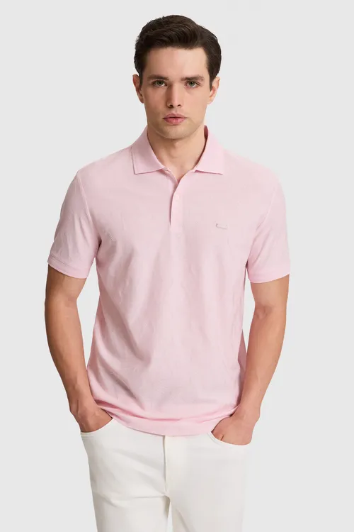 Erkek açyk çygyl Regular Fit polo ýaka futbolka - 36012271