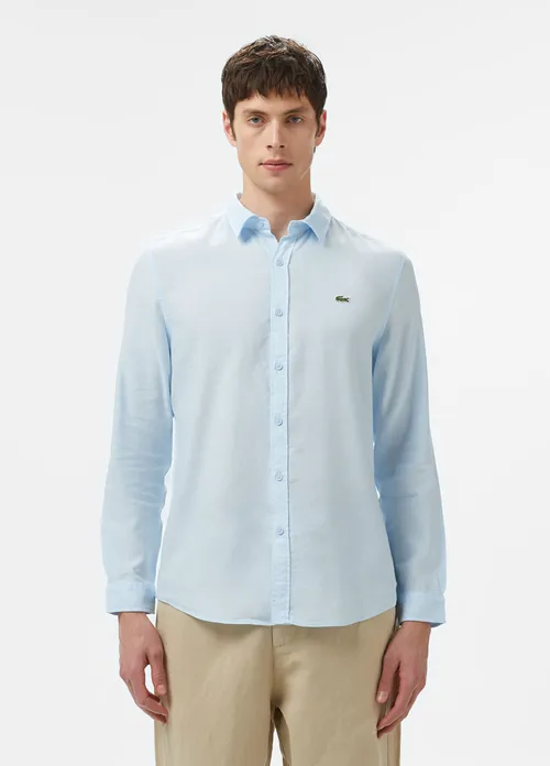 Gök uzyn ýeňli Regular Fit erkek köýnegi - 35440318