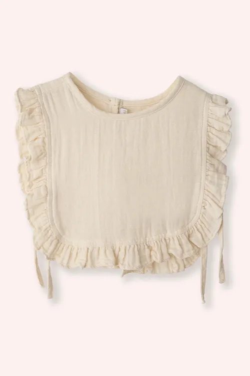 Täze doglan çagalar üçin muslin dükürçegi, sarymtyl - 32934732