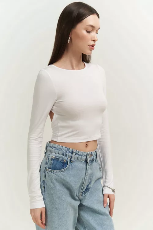 Mita arkasy açyk ak bluzka - 23876353 — surat 3/7