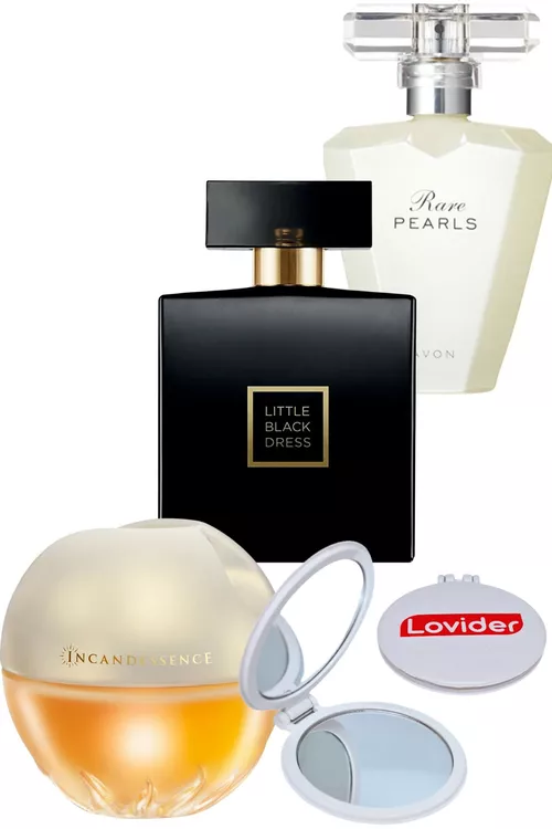 Incandessence + Little Black Dress + Rare Pearls aýal atyrlary + Lovider jübi aýnasy sowgatlyk - 21829286