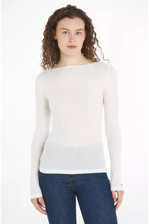 Brend logotipli, Slim Fit ak longsliv - 21582777