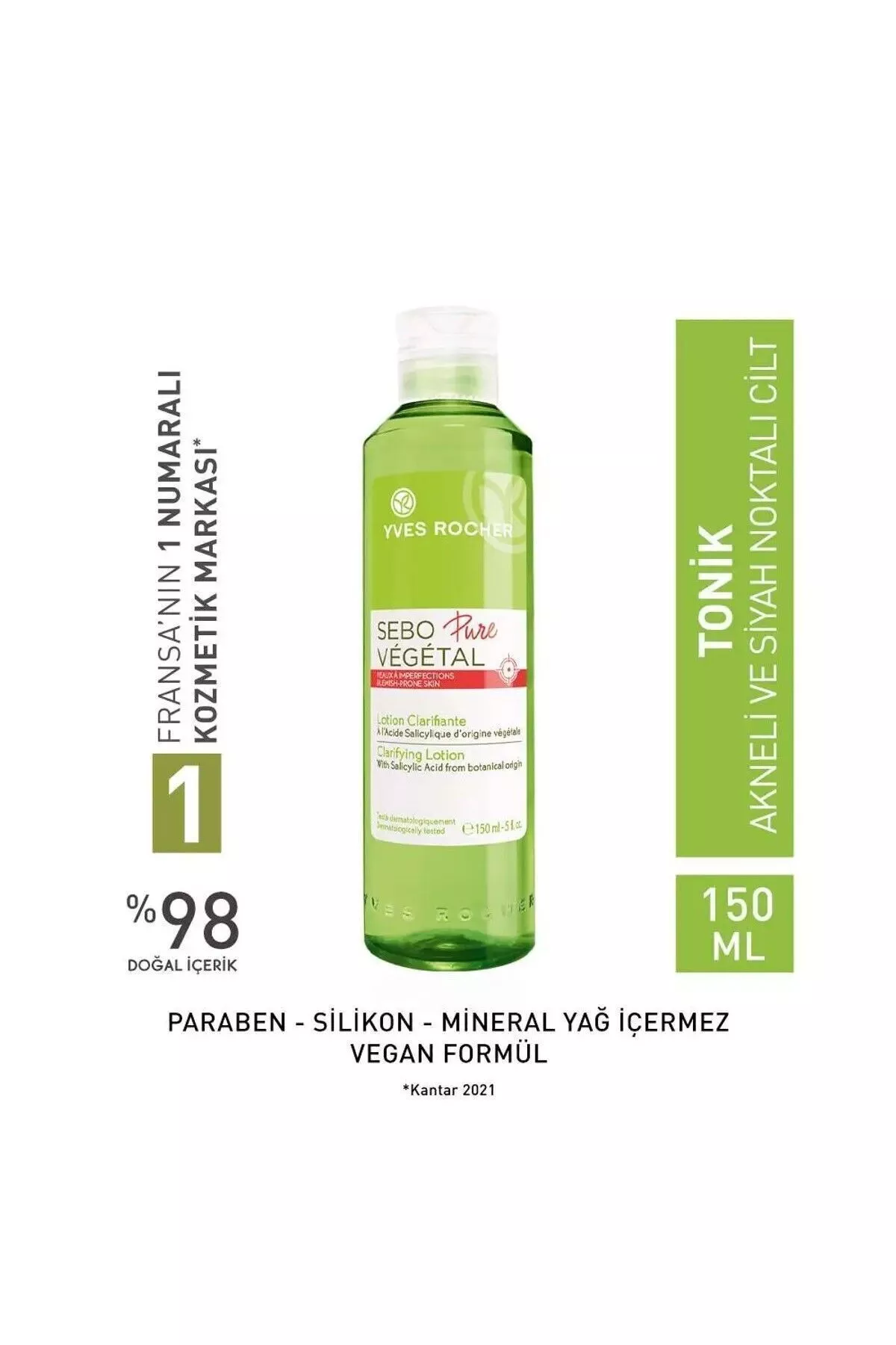 Ýagly deri üçin Sebo Pure Vegetal arassalaýjy tonigi 200 ml - 20267213 — surat 3/4