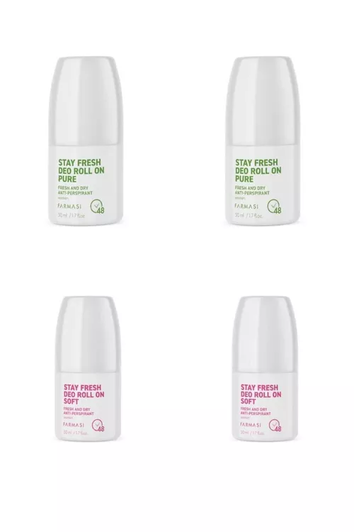 Stay Fresh Deo Roll On Pure 50 Ml aýal-gyzlar üçin & Farmasi Stay Fresh Soft 50 ml aýal-gyzlar üçin şariki dezo-ant (4 SANY) - 21333741