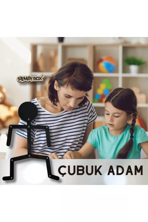 Ahşap Eğitici Oyuncak Çubuk Adam Ahşap Oyuncak Ahşap Yapboz Aktivite Eğitici Oyuncak Çöp Adam - 26582518