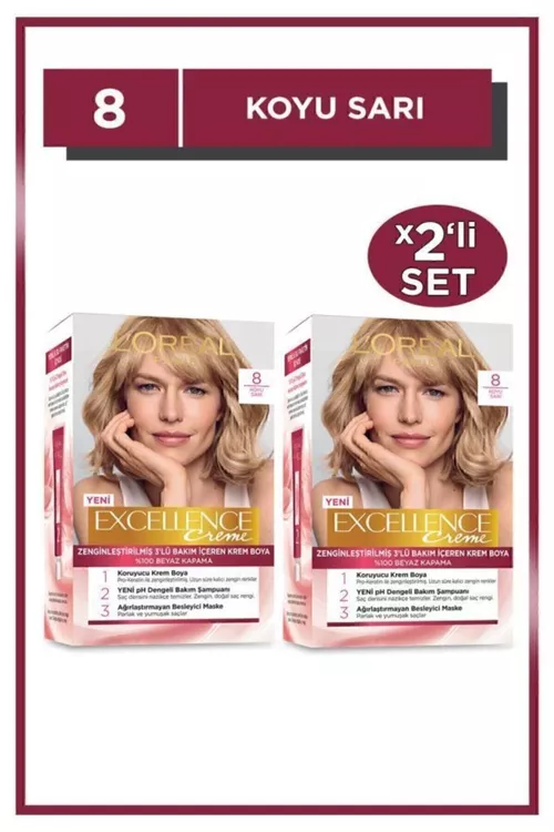 Excellence Creme 8 Gara-sarymtyl boýaglar toplumy 2 sany - 9230301