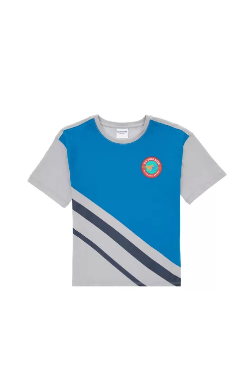 Oglanjyklar üçin gök oňaýly futbolka - 27357697