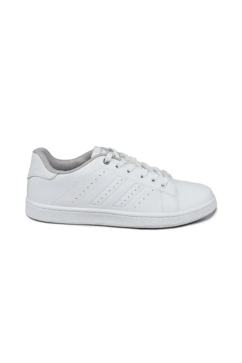 29157 erkek we gelin-gyzlar üçin Memory Komfort rezin dabanly sport aýakgap doly ak - 36068932 — surat 3/6