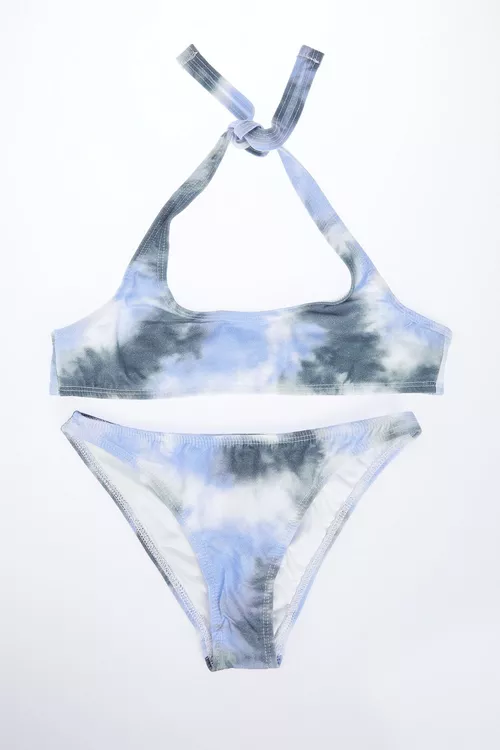 Gyzlar üçin gök bikini suwa düşülýän geýimi 27058259 - 18298440