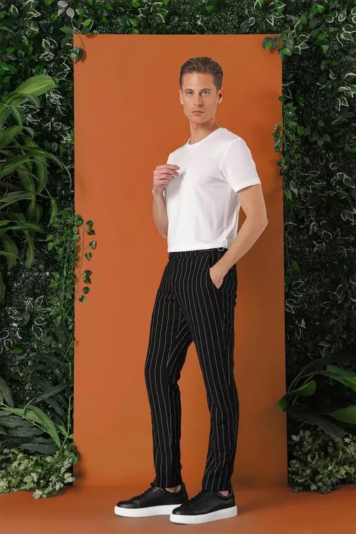 P 1151 Slim Fit nusgawy balagy, gara reňkli - 24980689 — surat 2/8