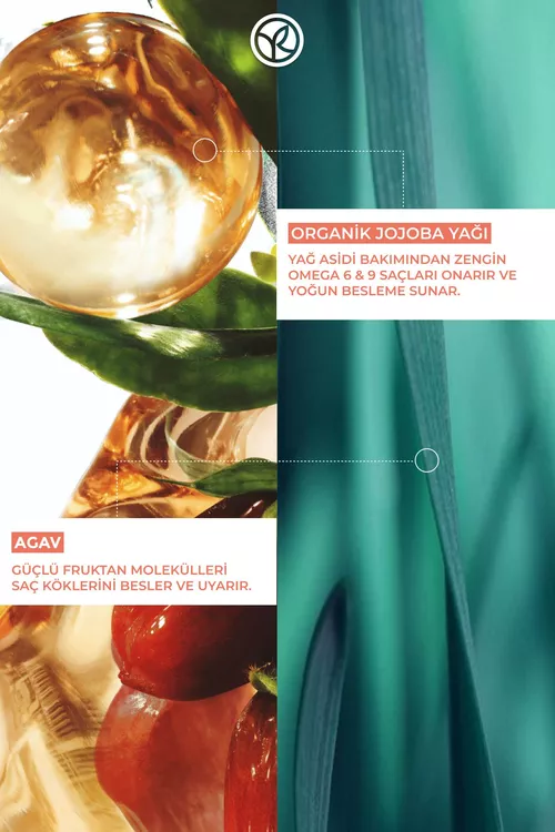 Zeperlenen saçlar üçin dikeldiji prebiotiki maska 200 ml - 18534811 — surat 3/8
