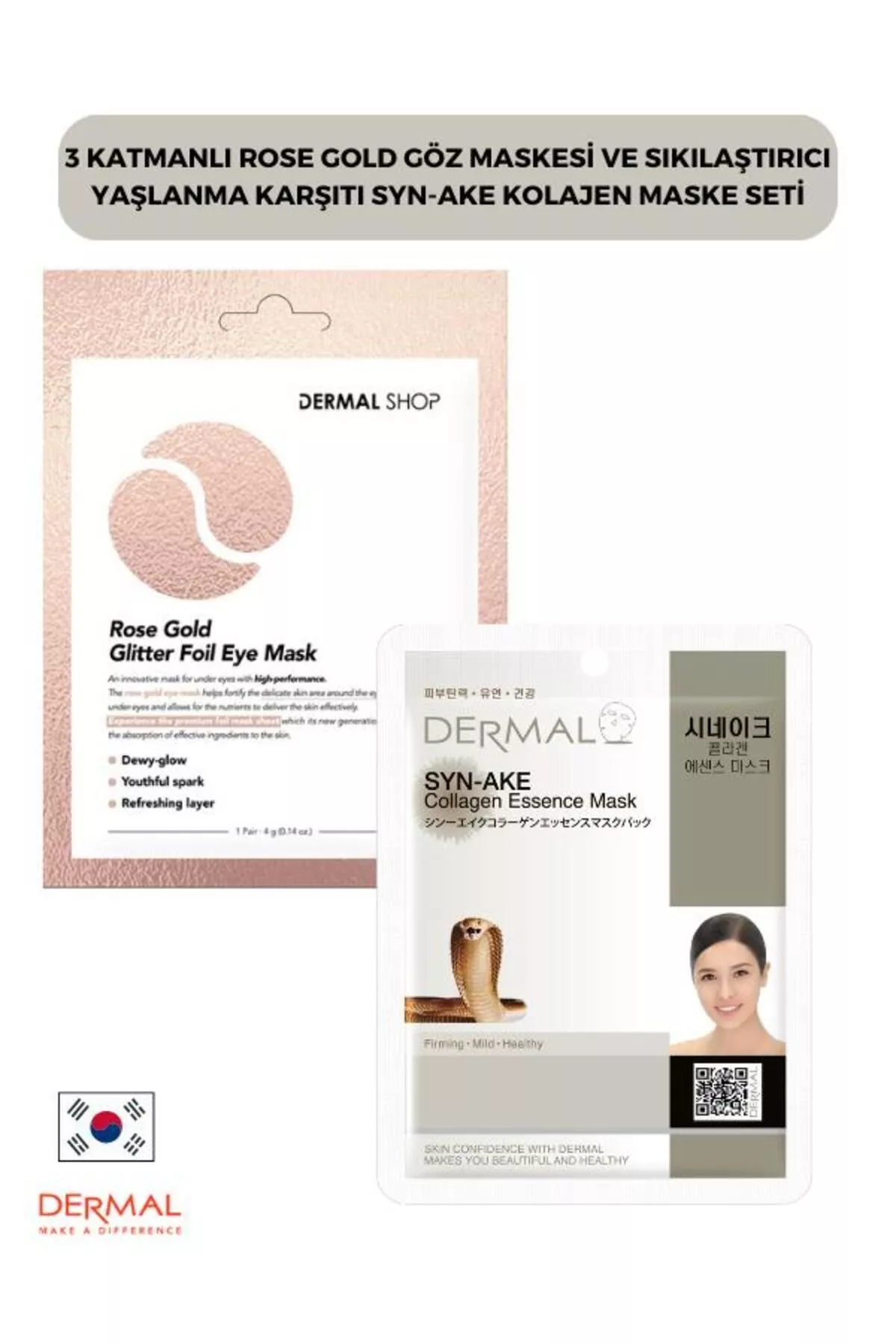 Toplum: 3 gatly Rose Gold göz maskasy we berkidiji garrylyga garşy Syn-ake kollagen maskasy - 25217805 — surat 1/1