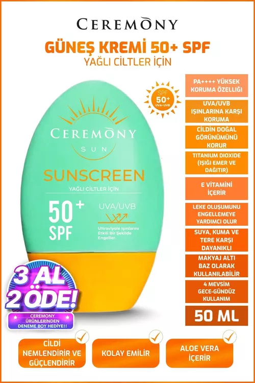 Ýagly deri üçin SPF50 gunden goraýjy krem 50 ml - 27063003