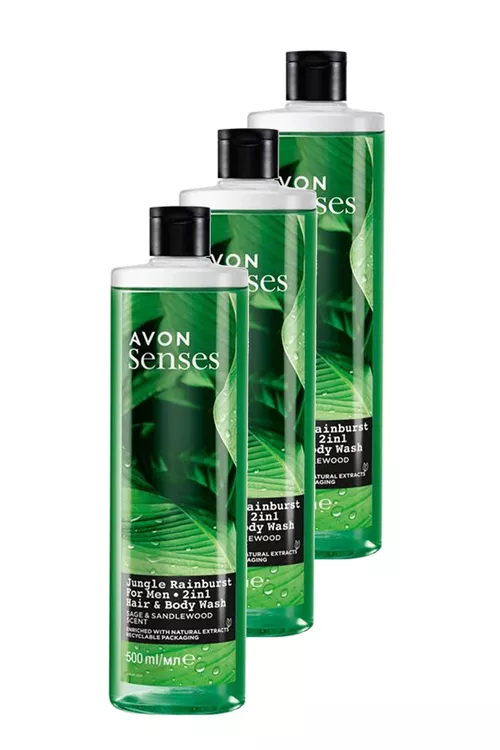 Avon Senses Şalfeý we Sandal saç we beden şampunlar toplumy, 3 sany - 25539452