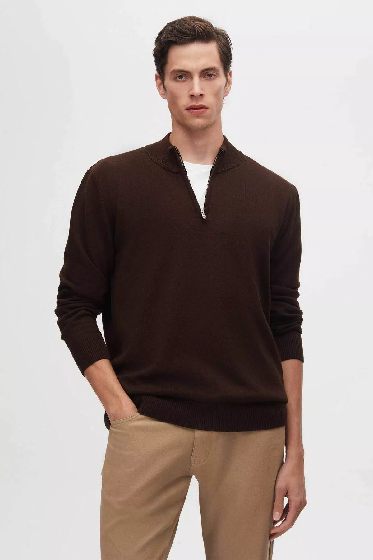 Goňur Ds Damat Slim Fit sydyrmaly jemperi - 25710157 — surat 3/6