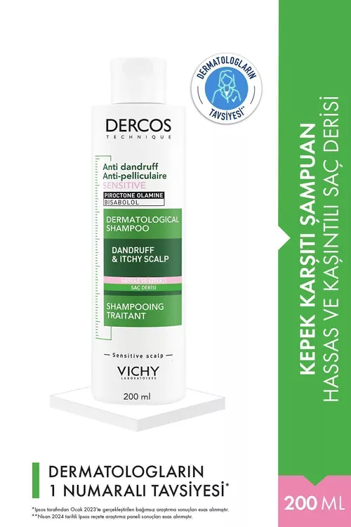 Gijilewüge garşy Dercos Anti-pel şampuny, 200 ml - 5048119